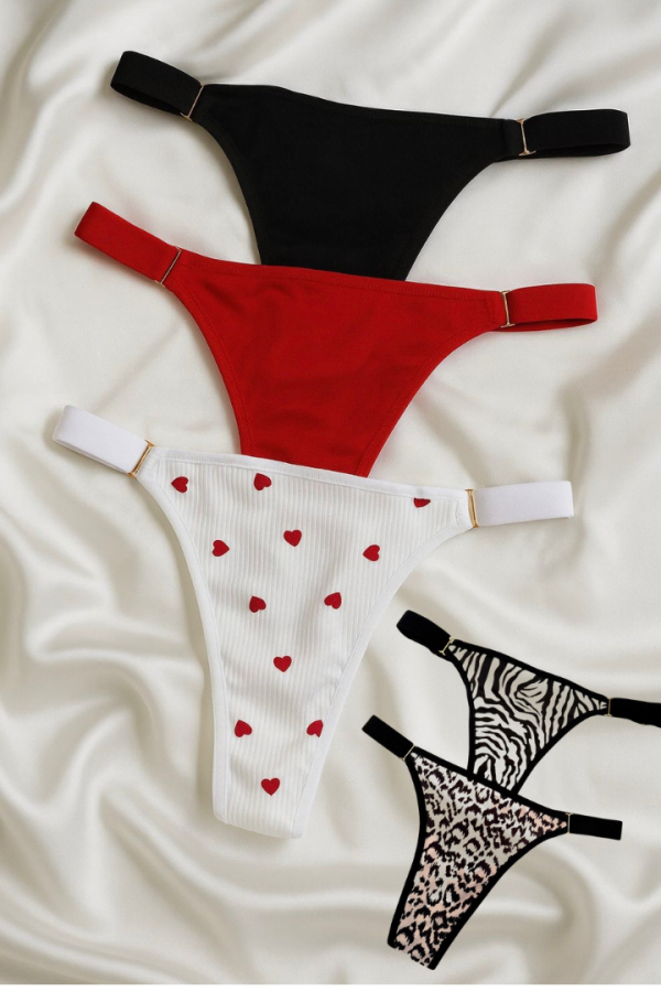 Combo x 5 Tangas Base Ancha